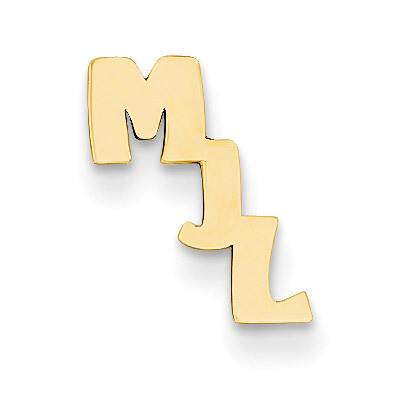 Initial Cutout Personalized Tie Tac 14k Gold XNA350Y, MPN: XNA350Y, 883957973364