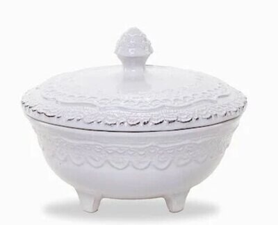 Arte Italica Finezza White Petite Covered Dish FIN3266W
