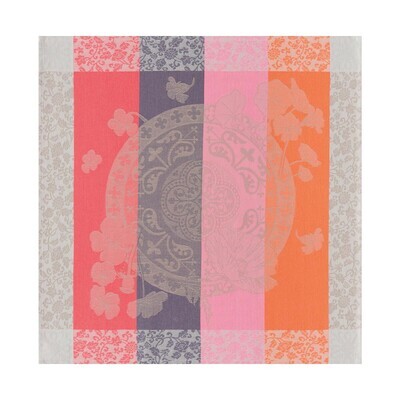 Le Jacquard Francais Fleurs Gourmandes Enduite Beige Napkin 22 x 22 Inch Set of 4, MPN: 20101,