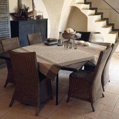 Le Jacquard Francais Provence Enduite Beige Coated tablecloth 69 x 126 Inch, MPN: 17847, 3660269178…