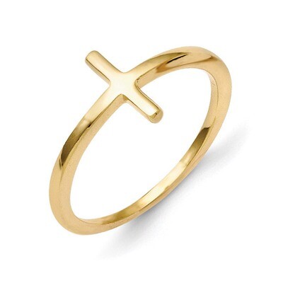 Sideways Cross Ring 14k Gold R1787, MPN: R1787, 191101642838
