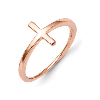 Sideways Cross Ring 14k Rose Gold R1789, MPN: R1789, 191101642852