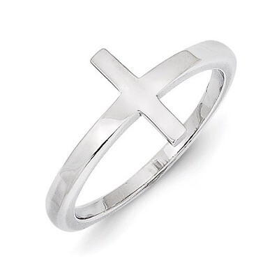 Sideways Cross Ring Sterling Silver QR5883, MPN: QR5883, 886774240046