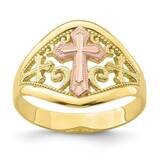 Cross Ring 10k Two-tone Gold 10C1426, MPN: 10C1426, 883957329338