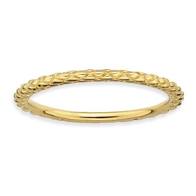 Gold-plated Criss-cross Ring - Sterling Silver QSK186, MPN: QSK186, 883957128016
