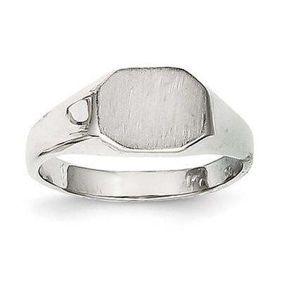 Signet Ring 14k White Gold RS642, MPN: RS642, 883957681566