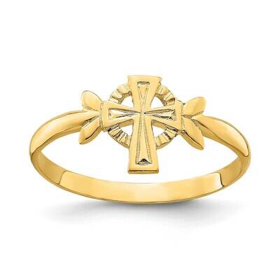 Cross with Circle Ring 14k Gold K3937, MPN: K3937, 637218017638