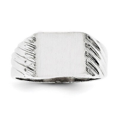 Signet Ring 14k White Gold RS623, MPN: RS623, 883957411170