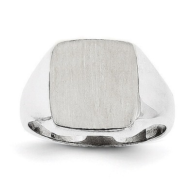 Signet Ring 14k White Gold RS610, MPN: RS610, 883957411149