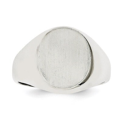 Signet Ring 14k White Gold RS553, MPN: RS553, 883957410982