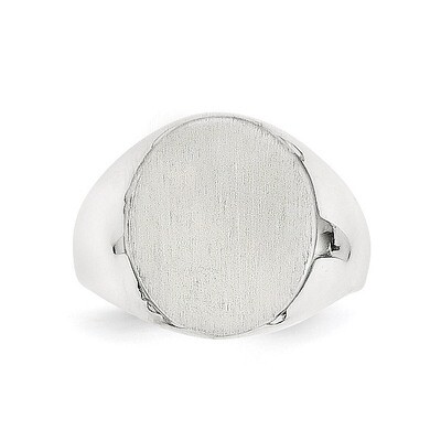Signet Ring 14k White Gold RS547, MPN: RS547, 883957492575