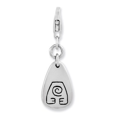 Earth Symbol Charm Sterling Silver Rhodium Plated QCC989 by Amore La Vita, MPN: QCC989, 886774236957