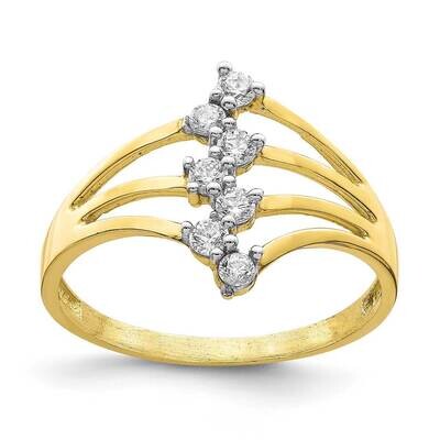 7-Stone Ring 10k Gold CZ Diamond 10C1415, MPN: 10C1415, 883957781716