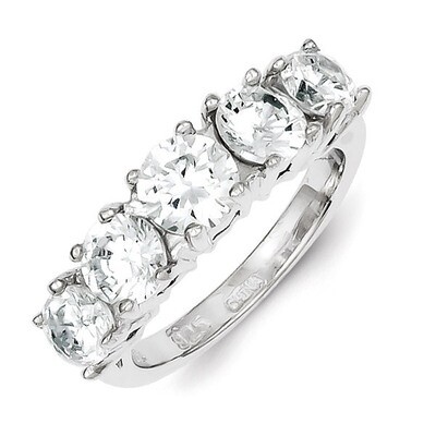 5-stone Diamond Ring Sterling Silver QR1300, MPN: QR1300, 883957180304