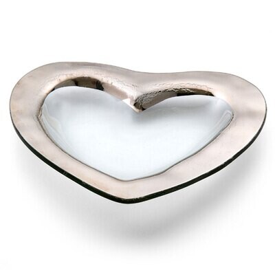 Annieglass Hearts Bowl 8 Inch - Platinum, MPN: CSH101P, UPC: