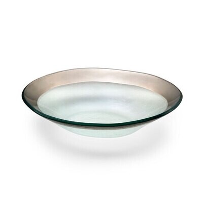 Annieglass Platinum Roman Antique Medium Oval Bowl 8 x 10 Inch, MPN: P124, UPC: