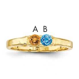 14K 2 Stone Mother&#39;s Ring Genuine XMR83/2GY, MPN: XMR83_2--6, 191101540271