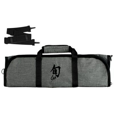Shun Knife Roll 8 Slot Grey with Shoulder Strap &amp; Black Shun Logo DM0884, MPN: DM0884, 87171055107