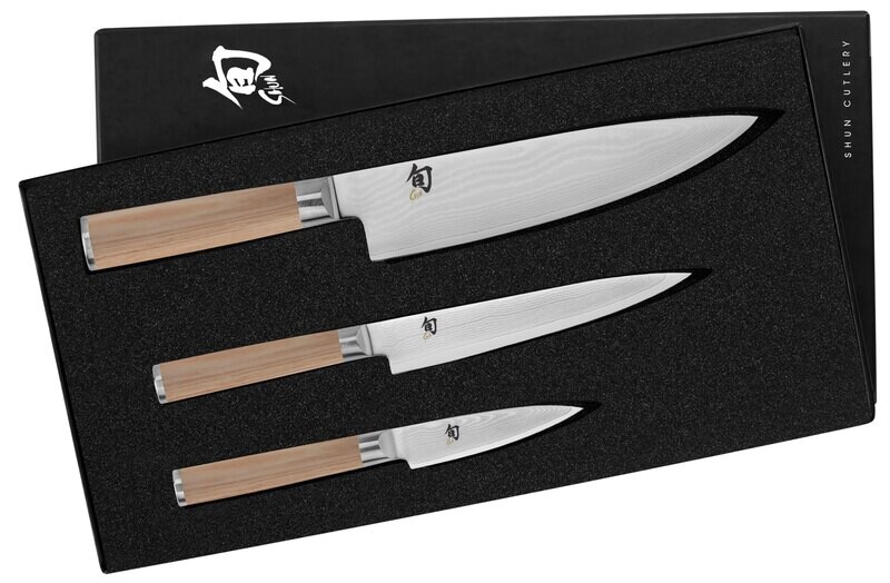 Shun Classic Blonde 3 Piece Knives Set DMS300W