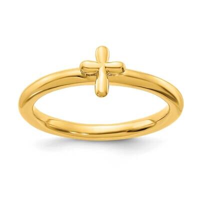 Cross Ring Sterling Silver &amp; Gold-plated QSK2045, MPN: QSK2045, 191101923548