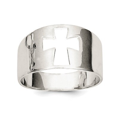 Cross Cutout Ring Sterling Silver QR1523-7, MPN: QR1523, 883957183060