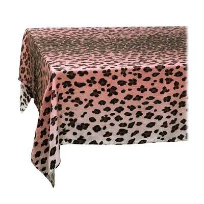 L&#39;Objet Linen Sateen Leopard Tablecloth Medium Pink LN5720, MPN: LN5720,