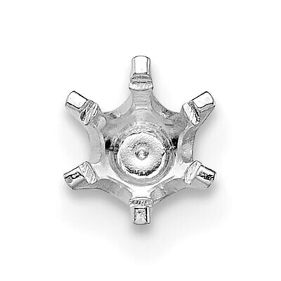 Round 6-Prong .05ct. Pre-Cut Lightweight Post Earring Mounting 14k White Gold WG343, MPN: WG343,