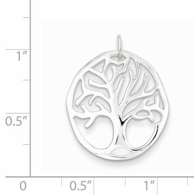 Tree Of Life Charm Sterling Silver QC6701, MPN: QC6701, 191101184802
