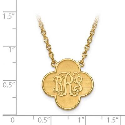 Clover Monogram Pendant with Chain 14k Gold XNA601Y, MPN: XNA601Y, 886774555225