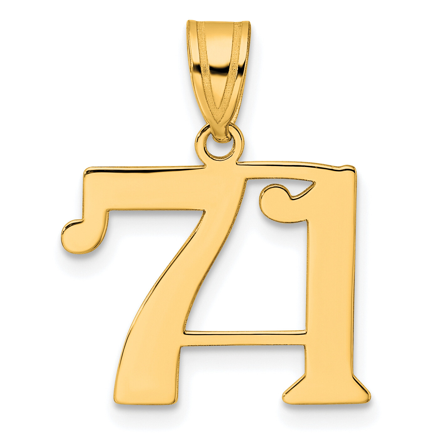 Number 71 Pendant 14k Gold Polished APN71, MPN: APN71, 196904079812