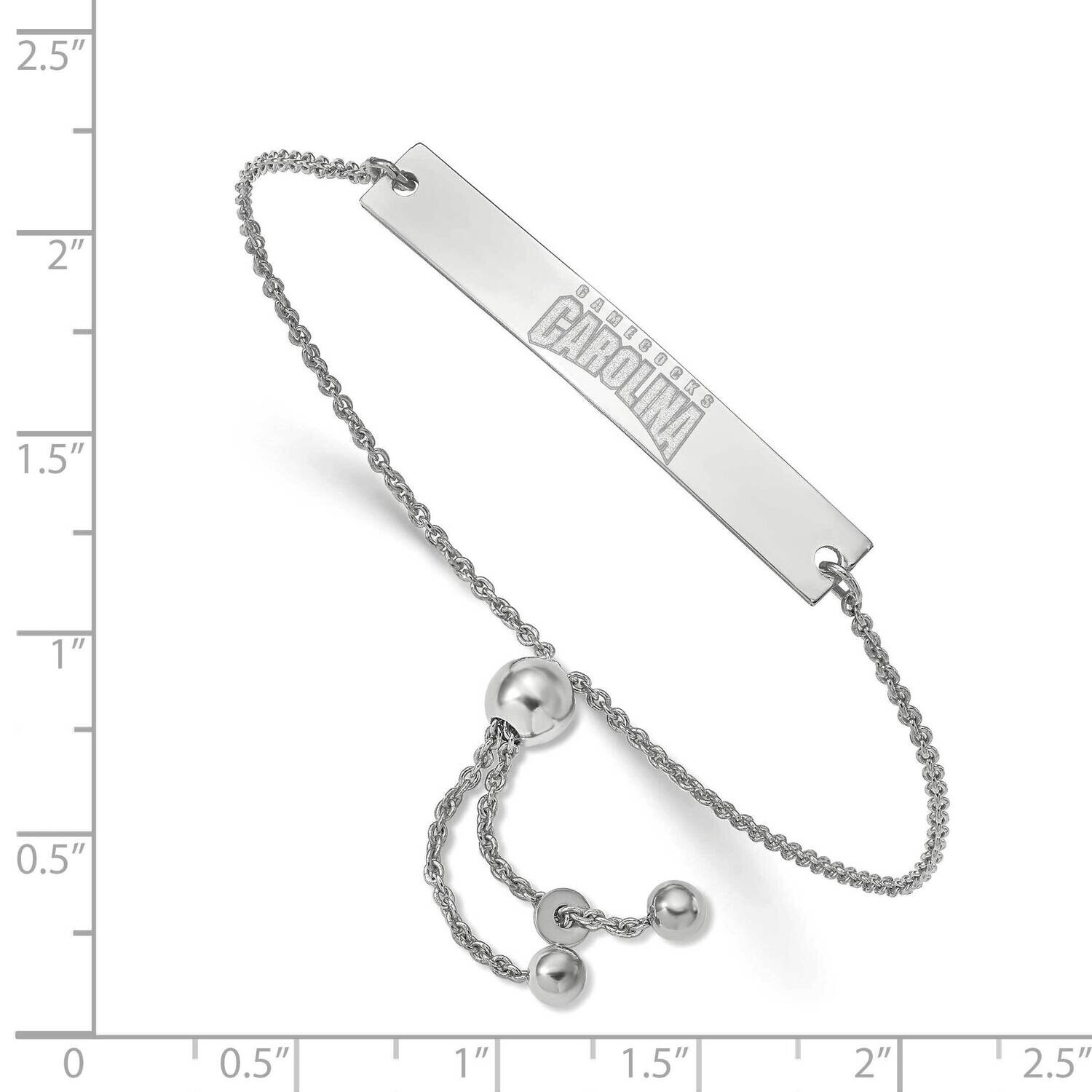 University of South Carolina Small Bar Adjustable Bracelet Sterling Silver SS074USO-9, MPN: SS074US…