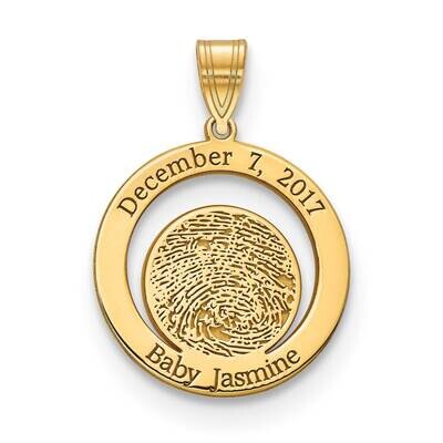 Baby Fingerprint and Date of Birth Charm Gold-plated  XNA864GP, MPN: XNA864GP,