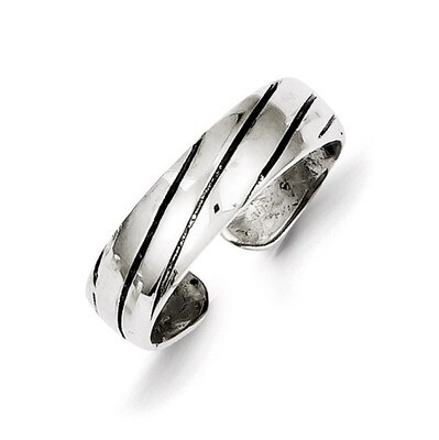 Toe Ring Antiqued Sterling Silver QR864, MPN: QR864, 883957254067