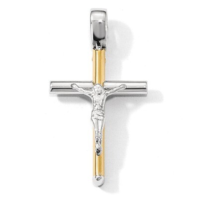 Leslie&#39;s Crucifix Pendant 14k Two-tone Gold Polished HB-LF864, MPN: LF864, 196904089231