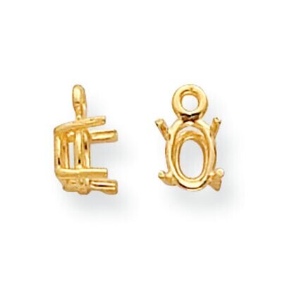 Oval Dangle 7 x 5mm Earring Component 14k Yellow Gold YG864, MPN: YG864,