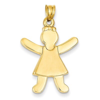 girl Charm 14k Gold A9265, MPN: A9265, 886774086491