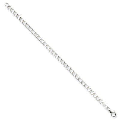 7 Inch 4.5mm Half round Wire Curb Chain Sterling Silver QPE58-7 by Amore La Vita, MPN: QPE58-7, 883…