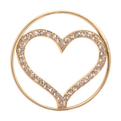Nikki Lissoni Sparkling Heart Gold-Plated 33mm Coin C1005GM, MPN: C1005GM, 8718627460153