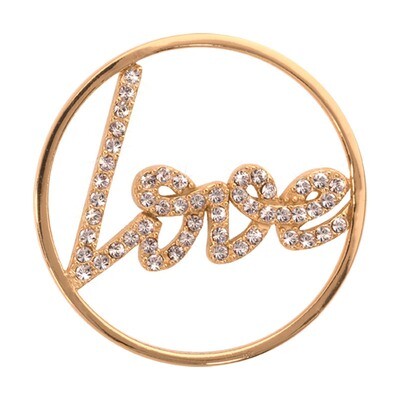 Nikki Lissoni Sparkling Love Gold-Plated 33mm Coin C1003GM, MPN: C1003GM, 8718627460092