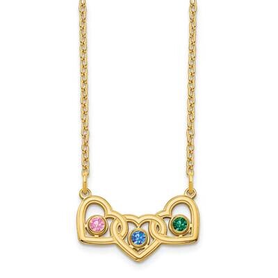 3 Birthstones 3 Heart Necklace Gold-plated  XNA975/3GP, MPN: XNA975/3GP,
