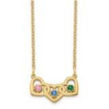 3 Birthstones 3 Heart Necklace Gold-plated  XNA975/3GP, MPN: XNA975/3GP,