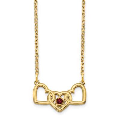 1 Birthstones 3 Heart Necklace Gold-plated  XNA975/1GP, MPN: XNA975/1GP,
