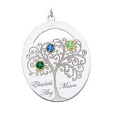 3 Birthstones Bezel Family Crystal Pendant Sterling Silver &amp; 14k Gold QMP9/3G, MPN: QMP9/3G, 883957…