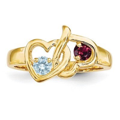 14k Yellow Gold Genuine Ring Family &amp; Mother XXMR92/2GY, MPN: XMR92_2, 883957970011