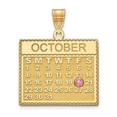 Calendar Charm with Birthstone Gold-plated  XNA919GP, MPN: XNA919GP,