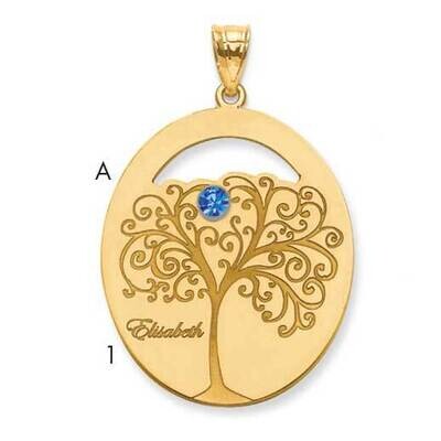 Family Pendant Gold Plated Sterling Silver QMP9/1GP, MPN: QMP9/1GP,