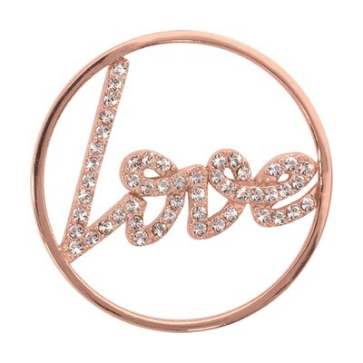 Nikki Lissoni Sparkling Love Rose Gold-Plated 33mm Coin C1003RGM, MPN: C1003RGM, 8718627460108