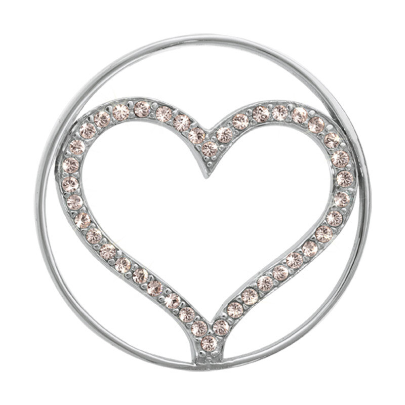 Nikki Lissoni Sparkling Heart Silver-Plated 33mm Coin C1005SM, MPN: C1005SM, 8718627460177