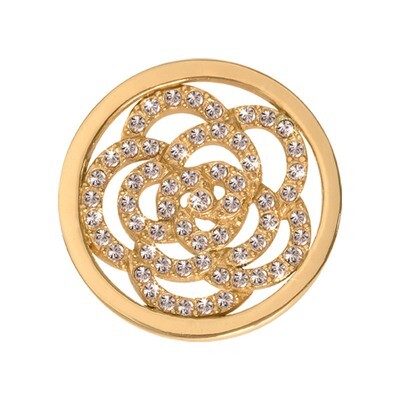 Nikki Lissoni Sparkling Flower Gold-Plated 23mm Coin C1010GS, MPN: C1010GS, 8718627460306