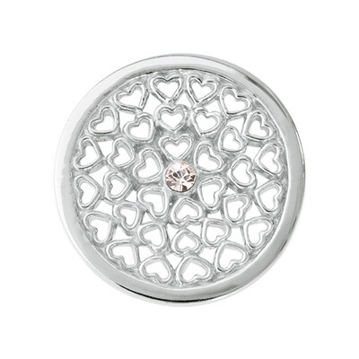 Nikki Lissoni Hearts All Over Silver-Plated 23mm Coin C1016SS, MPN: C1016SS, 8718627460504